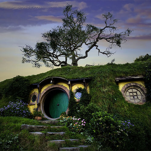Neuseeland Nordinsel Hobbit town, Matamata