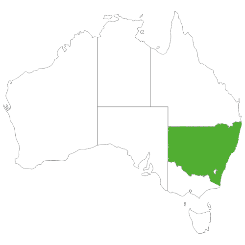 New South Wales Karte Australien