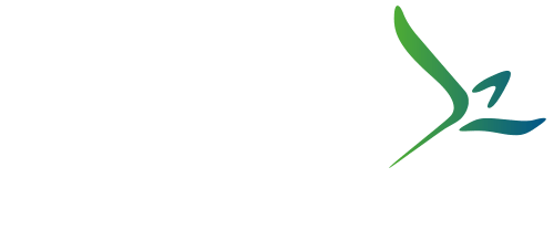 volaTWO GmbH - fern. fair. reisen. - Logo weiß Bunter Vogel
